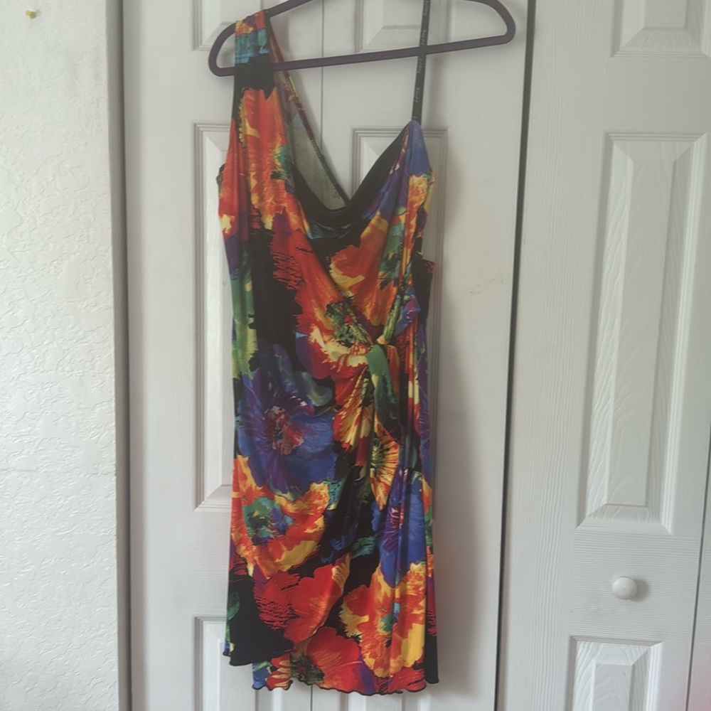 NWT colorful One Shoulder Dress